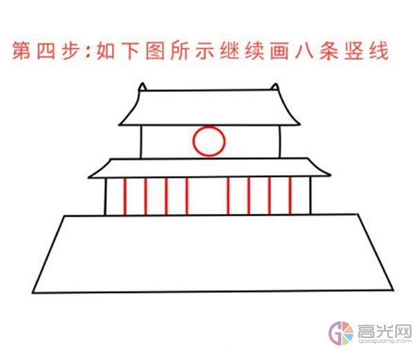 天安门的简笔画