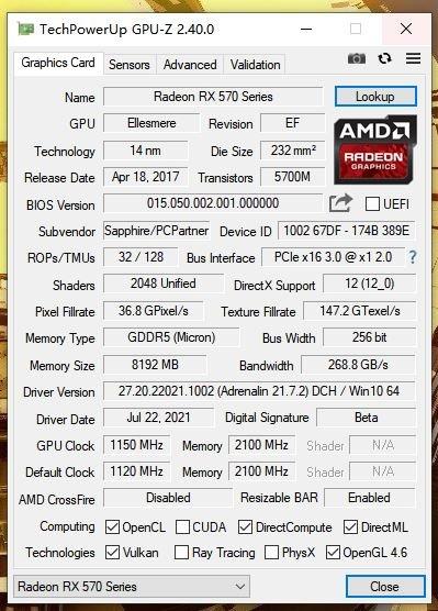 藍寶石RX 570 Duo雙芯礦卡曝光：功耗125W 算力60MH/s
