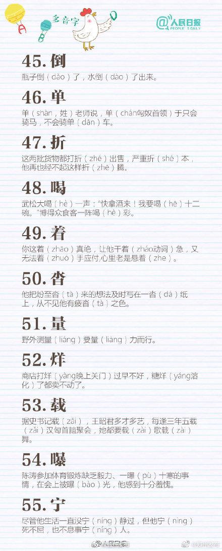 多音字