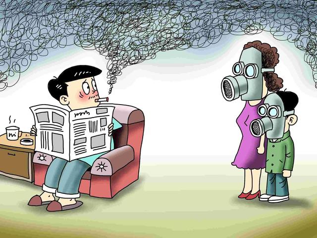 公公在宝宝跟前吸烟，该怎么办？