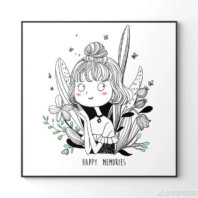 线描植物简笔画图片大全(画可爱小女孩简单画法第一名)