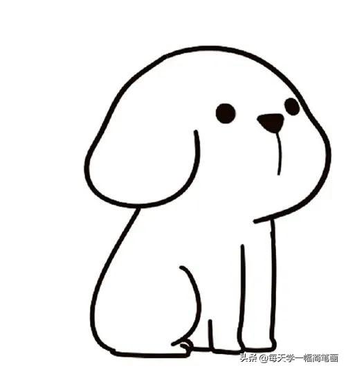 怎么画小狗