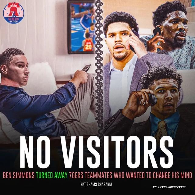 不见了！拒绝和恩比德见面！西蒙斯闹剧何时结束？ - 太阳信息网