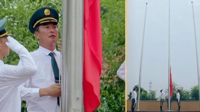 直到仪式结束之后人们才知道,作为升旗手的朱涛在短短几分钟之内经历