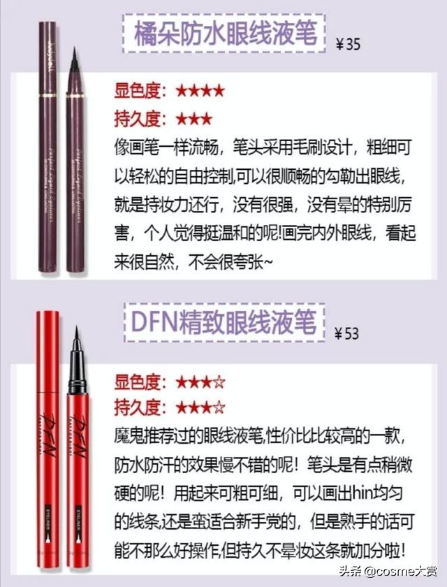 眼线笔哪个牌子好