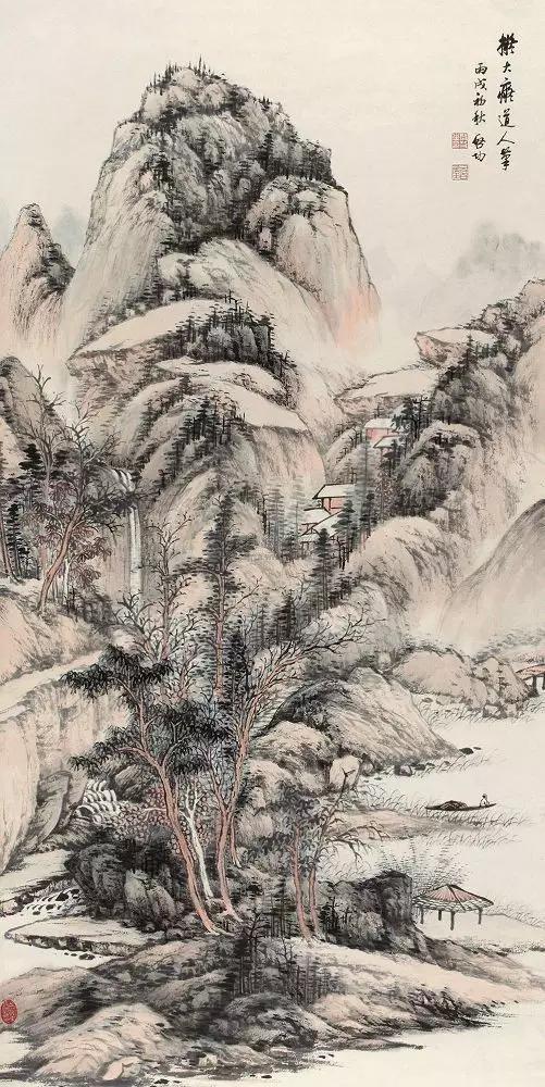 这幅精美的山水画共70幅插图