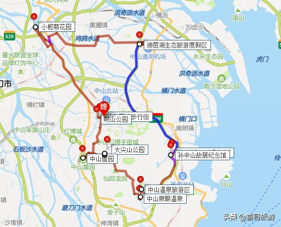 中山十景绘画(中山附近哪里适合自驾游)