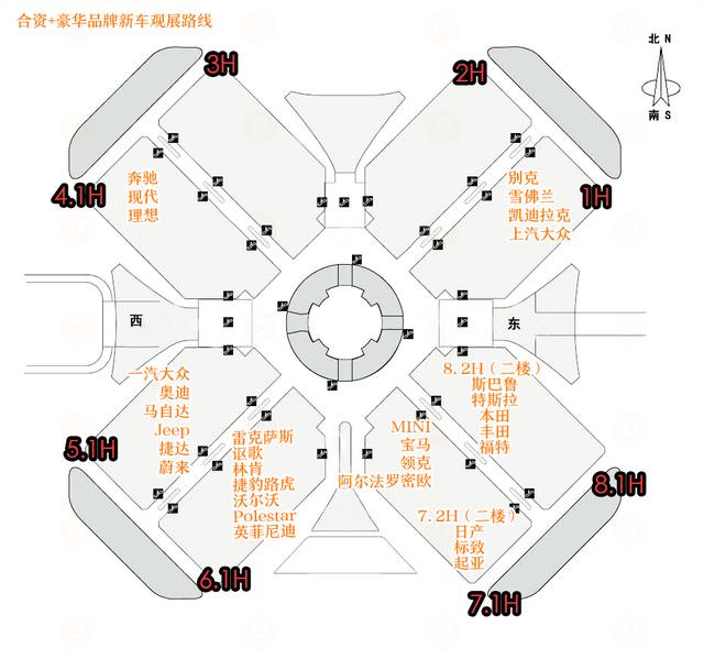 上海工程机械宝马展分布图