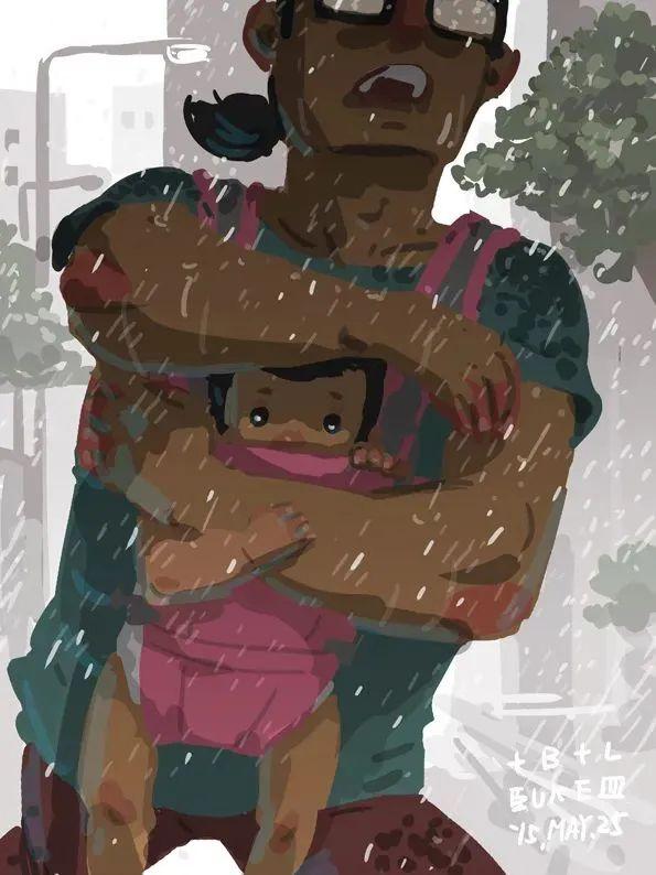 会画画的爸爸，太暖了