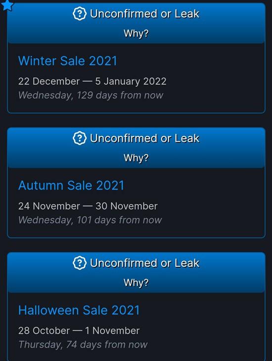 寒假游戏 Steam被曝出万圣节 秋季 冬季特卖时间 一起来看看 全网搜