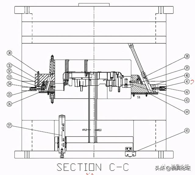 打印机底壳热流道注塑模设计+3d