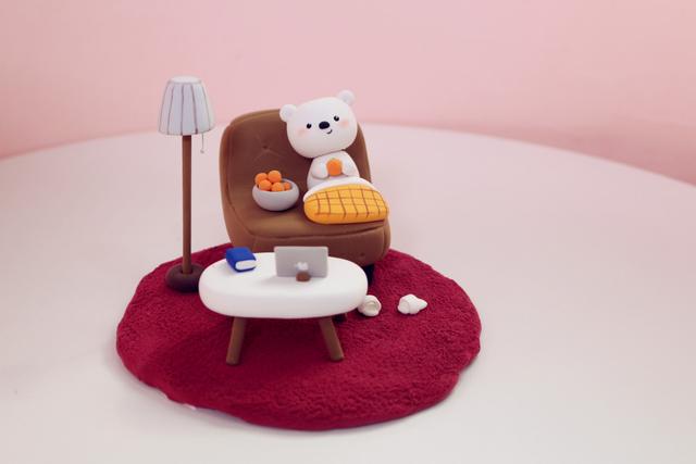 小熊粘土制作教程(超轻粘土可爱家具教程)