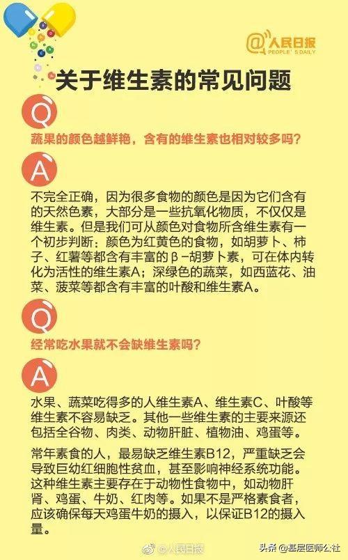 身体缺什么维生素？怎么补？一图说清