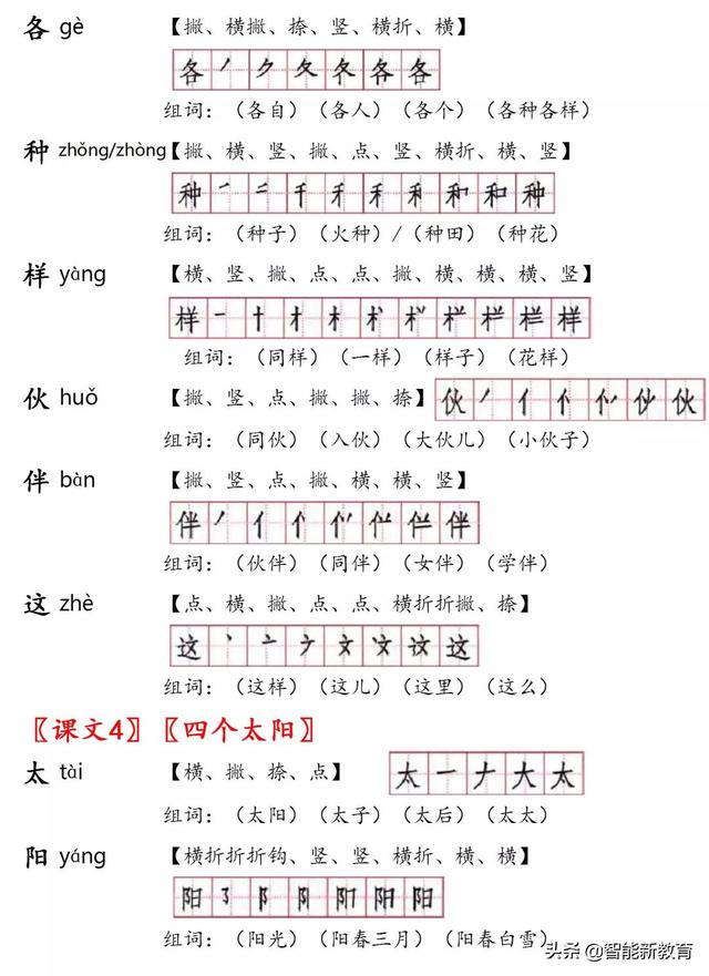 阳的笔顺