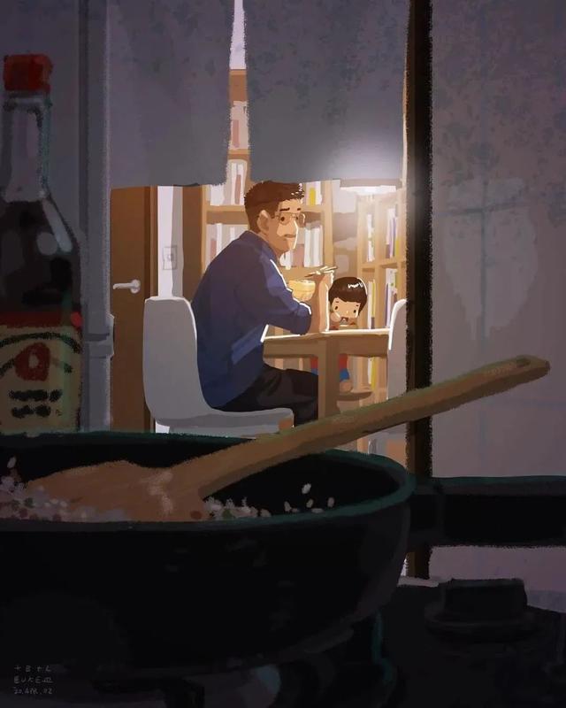 会画画的爸爸，太暖了