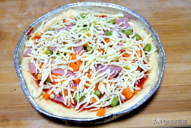 孩子要吃披萨，妈妈早起动手做，香软拉丝简单易做，油糖盐全省了