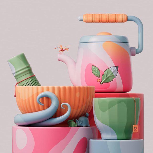 配色愉悦C4D模型设计|SiddhantJaokar