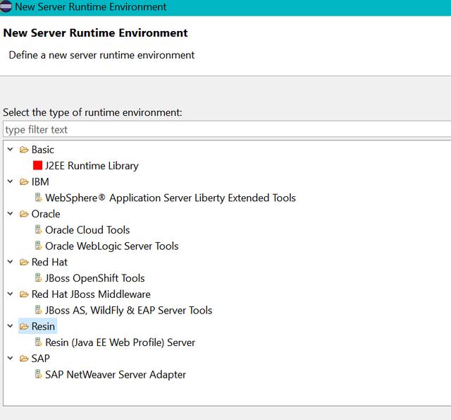 Eclipse Server runtime设置里找不到apache tomcat的处理方法