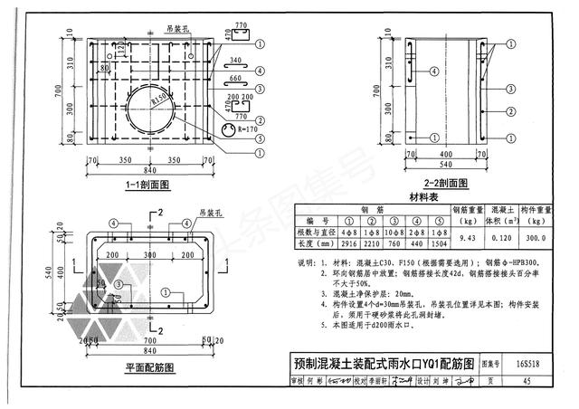 雨水井图集16s518雨水口图集