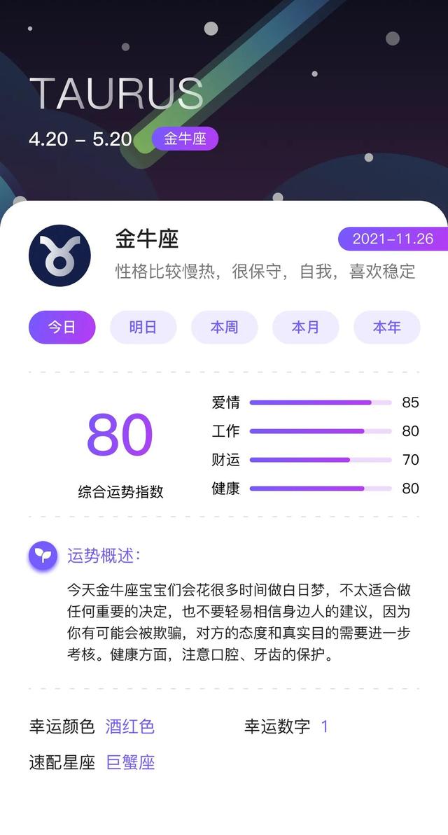 星座速报 11月26日星座运势 运势网