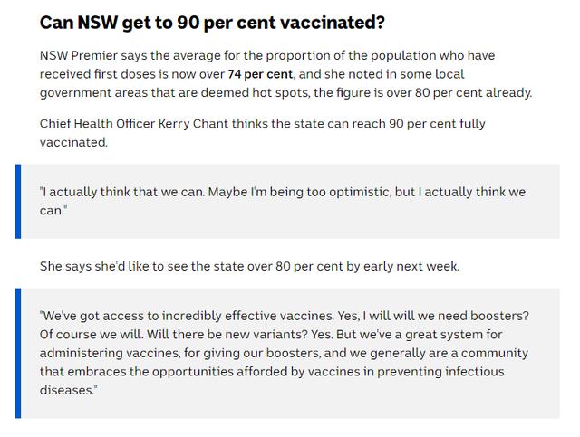 1487例！10月14号悉尼“解封”，首剂疫苗接种已超过74%，疫苗护照即将上线！新州警察纷纷中招，400人被隔离