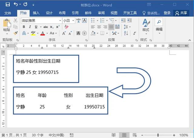 制表位怎么设置