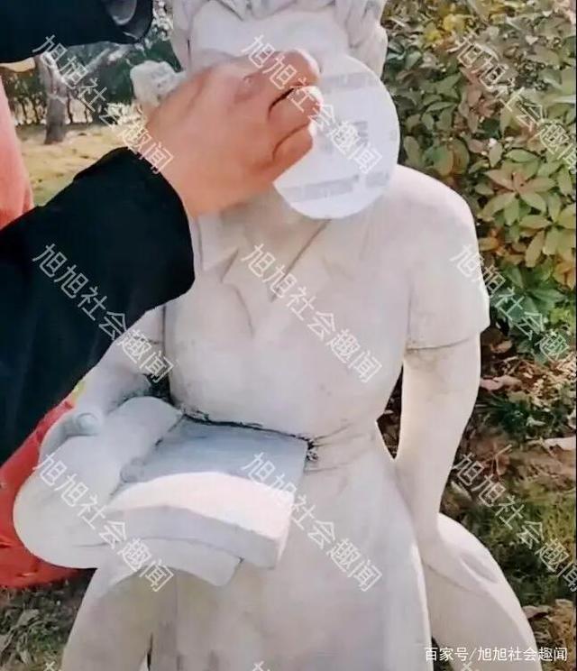 山东：儿子给学校雕像化妆，父亲被叫来卸妆，网友：熊孩子费爹妈