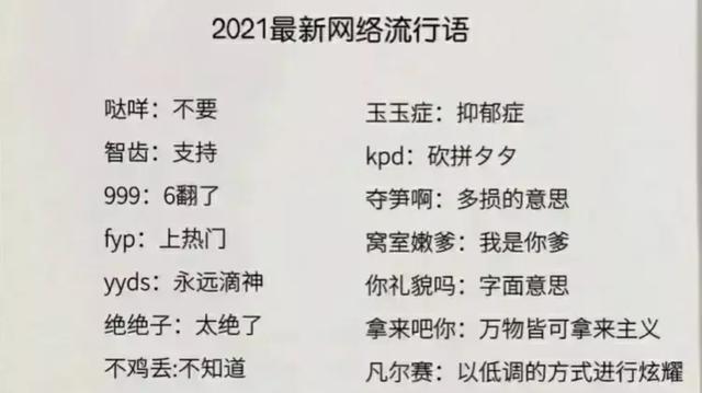 00后必须懂的网络用语90后00后的网络用语