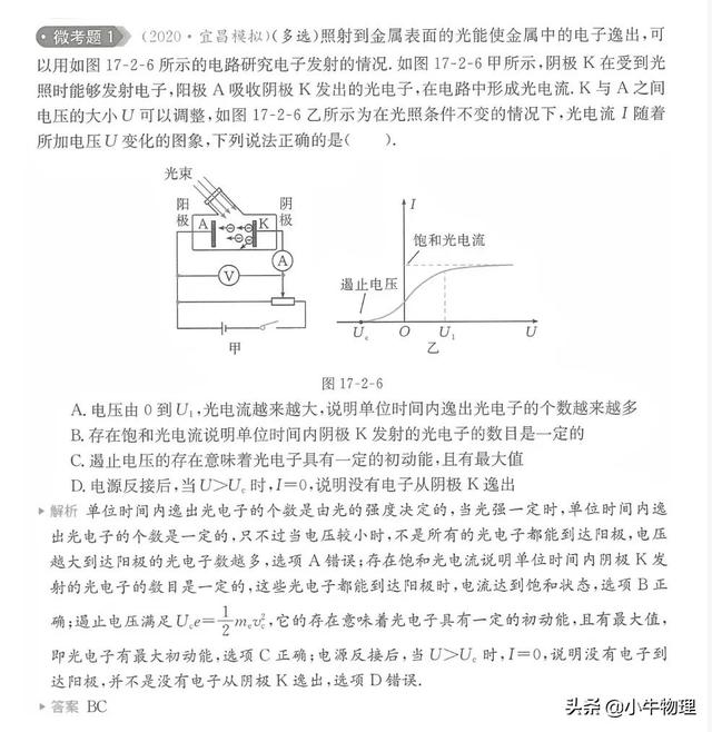 光子说对光电现象的解释