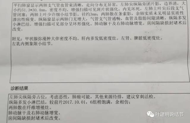 左肺占位进一步检查什么意思