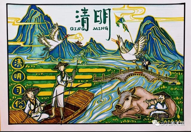 2022清明节手抄报+主题画素材全集，不用担心老师的作业不会画啦