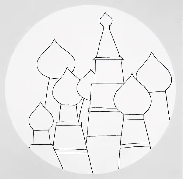 瓦西里大教堂绘画作品(莫斯科的城堡绘画作品)-捌号楼