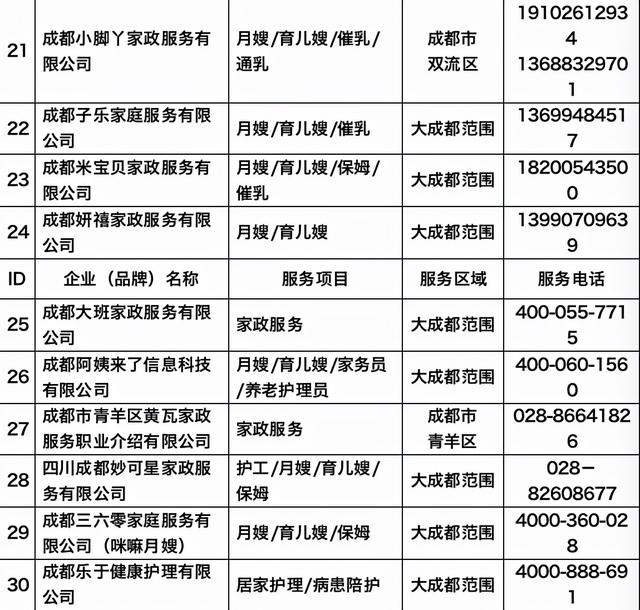 成都家政