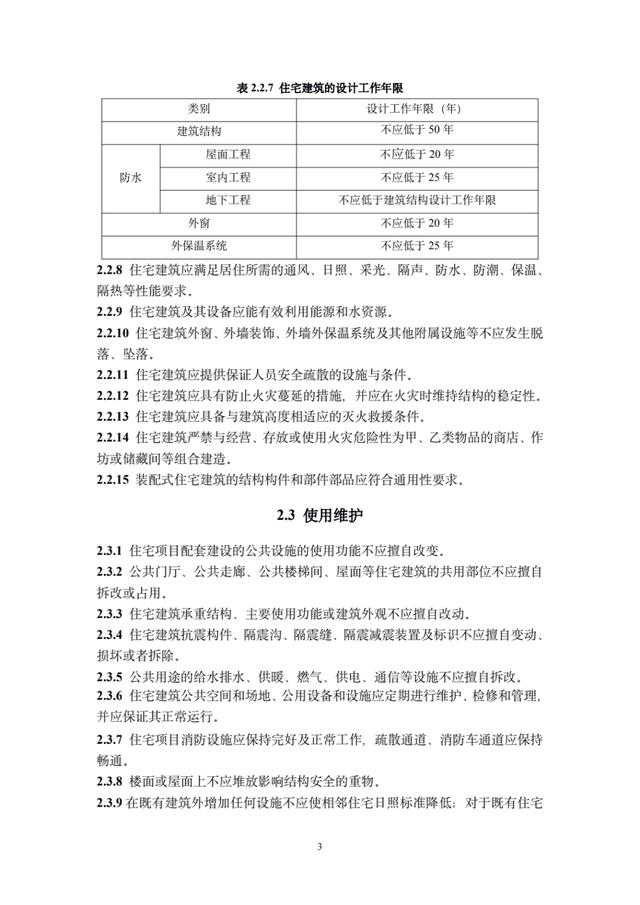 《住宅项目规范》出炉！层高不低于3米，二层及以上要安装电梯