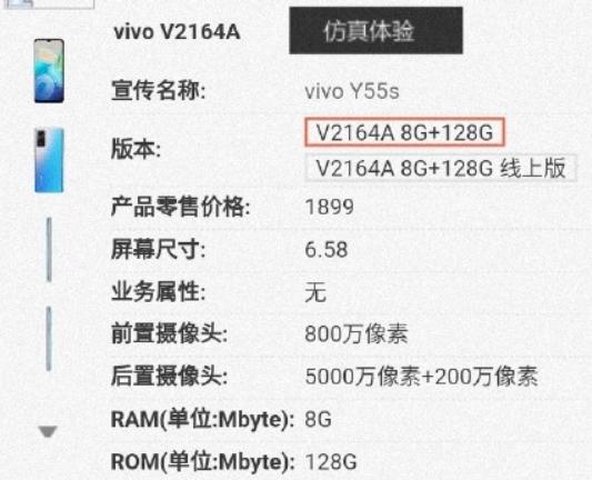 vivoy55s参数配置详情图片