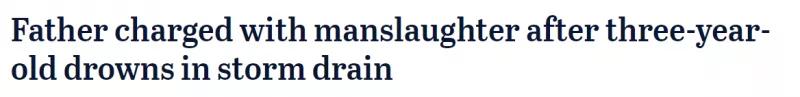 澳洲3岁女童排水沟溺亡！父亲被控过失杀人等多项罪行