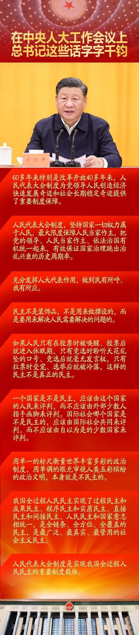 在中央人大工作会议上，总书记这些话字字千钧