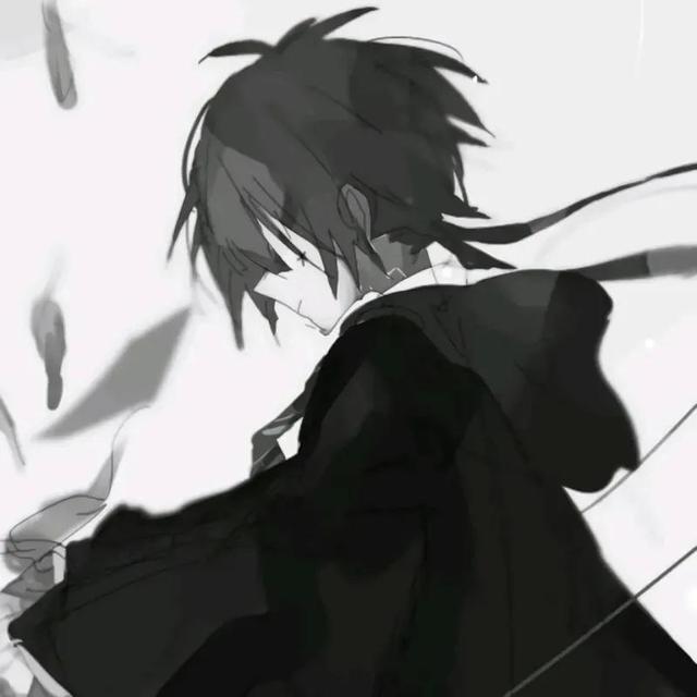 [苹果马卡龙批量星标好友],黑色抑郁悲伤头像插图(2)