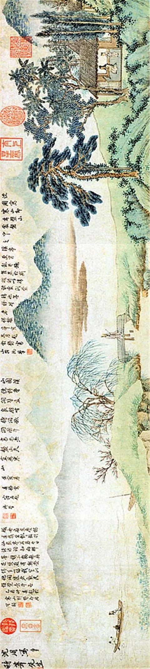 明代书画家沈周山水画选集（长卷）赏析插图
