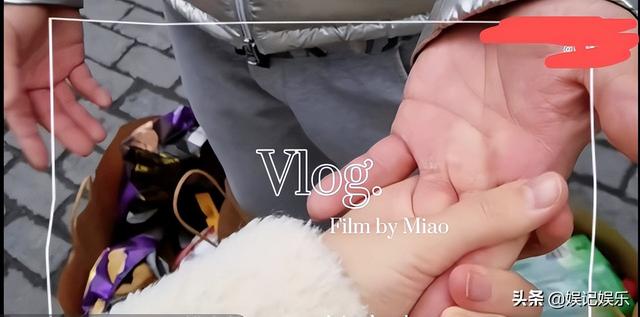 郑恺跟妻女团聚，手拎两大袋食物回家，苗苗心疼地给老公搓手
