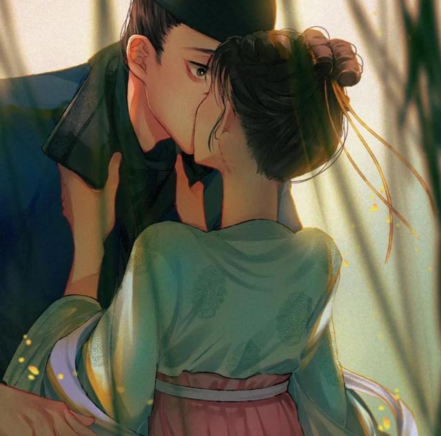 漫画情头：时光很匆忙，别错过落日与夕阳