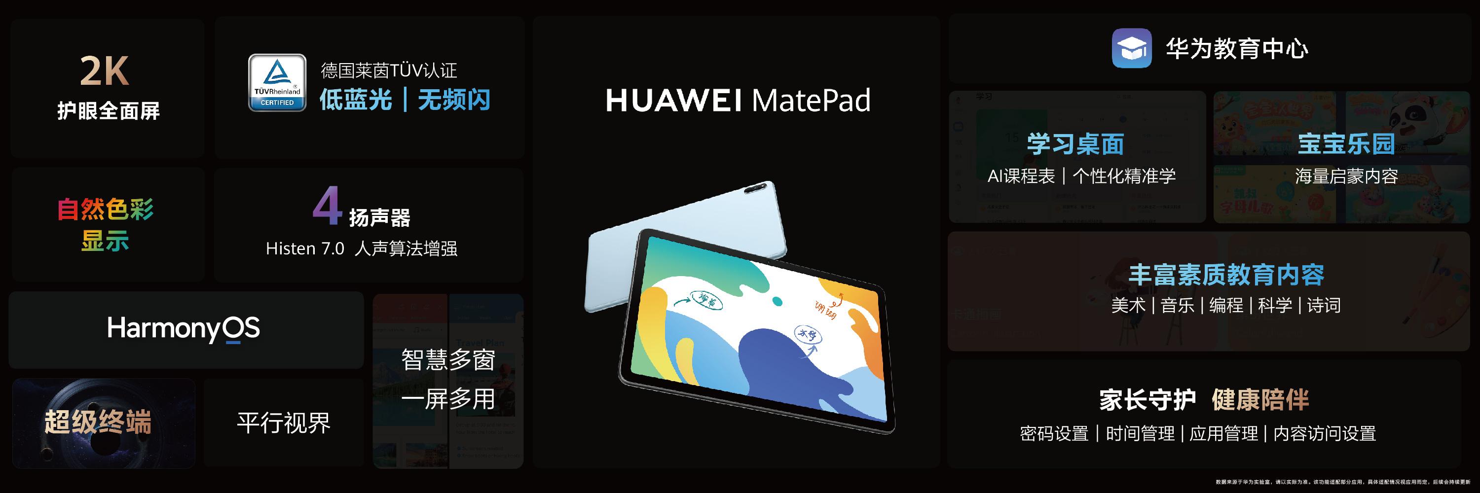 华为发布新款MatePad，着重对教育功能再次做了升级