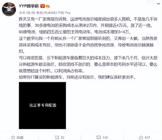暴涨3万！加不起油的你，可能连电车也买不起了