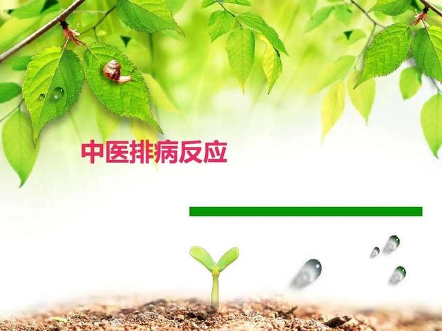 中医上讲的“排病反应”也叫趋正反应