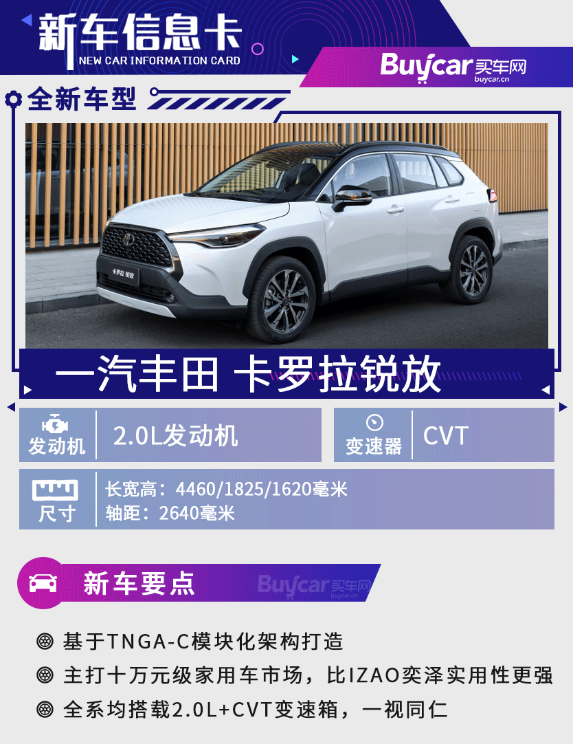 推荐2.0L旗舰版，一汽丰田卡罗拉锐放购车手册
