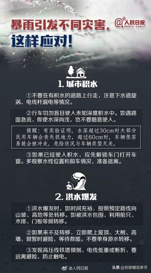 赣州雨҈雨҈雨҈，大树被折断，汽车被压，小心…
