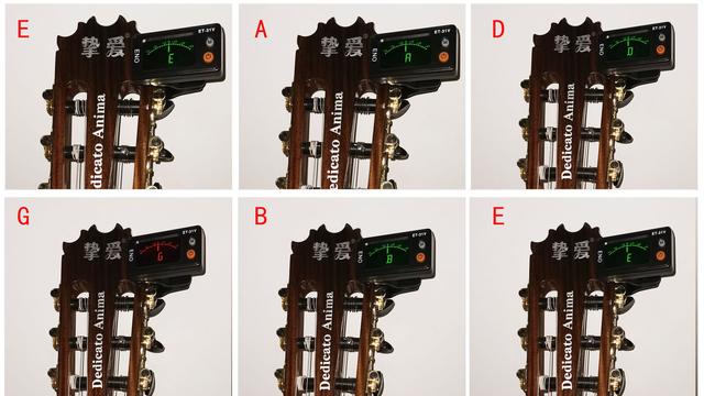 怎样调吉他六根弦的标准音吉他调音弦的定音