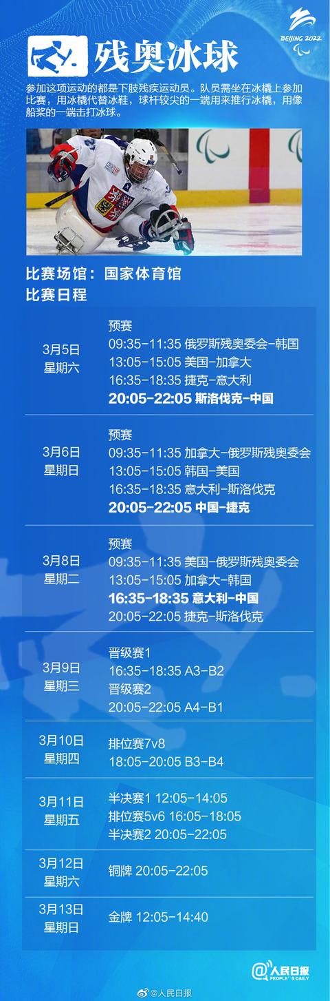 他们值得更多关注！北京冬残奥会赛程表来了
