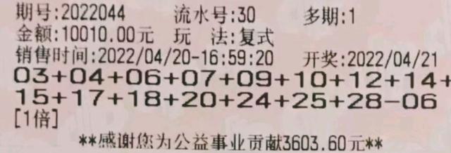 99倍剑指5.0亿巨奖！双色球第22044期晒票，繁华过后终将是落幕