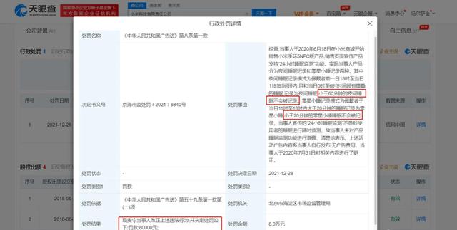小米手环广告表达不准确被罚8万